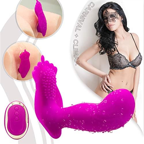 10 Modes Women Butterfly Vibr and Ating Wearable Remote USB Charged Wireless Control Butterfly Vib and rator Toys (Violet)