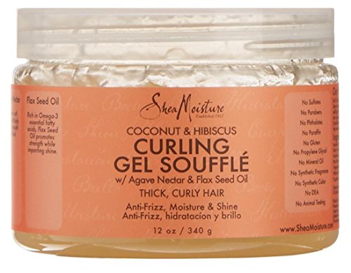 Shea Moisture Curling Gel Souffle 12oz Coconut & Hibiscus (3 Pack)