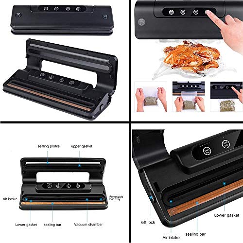 YFGQBCP vakuumiergerät Vakuumierer Maschine, Trocken feucht Lebensmittelkonservierung Sealer mit Touch Screen, Built-in… – Bild 5