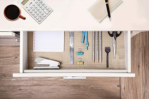 Primica Shelf Liner Drawer Liner (20 Foot Roll) | Extra Strength Non Slip Grip Mat Will Last for Years | Protect Your Cabinets, Furniture & Kitchenware | 12" x 20’ of Cut to Size Beige Lining - Thumbnail 2