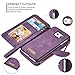 Galaxy S7 Case, CORNMI Wallet Case, 14 Card Slot Wrist Shoulder Strap Flip Leather Detachable Magnetic Wallet Case For Galaxy S7