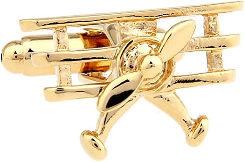 Plane Cuff Links Airplane Jet Aircraft Cufflinks (H)