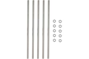 STORMCUBE M8x250mm Fully Threaded Rod Studs Long Metric Threaded Screw 304 Stainless Steel Right Hand Threads All Threaded Rod Studs for Anchor Bolts Clamps Hangers U-Bolts 5 Pack