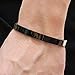 Xiaodian Titanium Stainless Steel Couple Cuff Bracelet Polished Pure Black Plated Finish Bangle Anti-Allergy/Anti-Color Fading