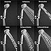 CLOFY Handheld Shower Head 4'' Chrome Face 5-Setting Shower Head with Hose and Bracket High Pressure Shower Body Spray for Unique Bath Experience