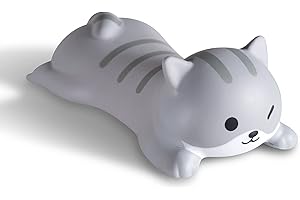 Cityhermit Cute Wrist Rest Support for Mouse Keyboard Computer Elbow Pad Arm Rest for Desk Ergonomic Kawaii Office Supplies Slow Rising PU Mouse Pad Cat