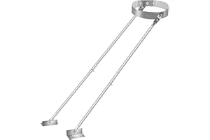 OPULSPH Extended Roof Bracket Kit, Suitable 6 -14 inch Chimney Stove Pipe for Stability, Adjustable Extended Roof Brace for Securing 6 -14in Diameter Stove Pipe Silver, Mounting Brackets Adjustable Legs