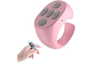 Fingertip Wireless Bluetooth Remote Control, Remote Control Page Turner Bluetooth Scroller Ring, Short Video and Music Camera