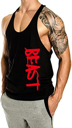 InleaderAesthetic Men's Gym Cotton Beast Muscle Stringer Vest
