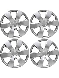 Hubcaps for 16 inch Standard Steel Wheels (Pack of 4) Wheel Covers - Snap On, Silver