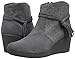 crocs Women's Leigh Suede Mix Wedge Bootie Ankle, Slate Grey, 8 M US