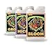 Advanced Nutrients Bloom, Micro & Grow, Pack of 3, 1 L Each primary