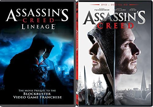 Video Game Assassin's Creed Movie Set & Assassin's Creed Lineage DVD Double Feature Bundle