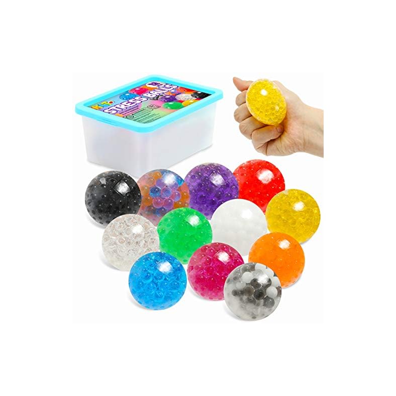 KLT Sensory Stress Balls Set 12 Pack for Adults and Kids – Sensory Toys for Autistic Children, Fidget Squishy Toys…