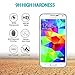 HPTech Galaxy S5 Screen Protector - (2-Pack) for Samsung Galaxy S5 Tempered Glass Screen Protector Bubble Free 9H Hardness with Lifetime Replacement Warranty