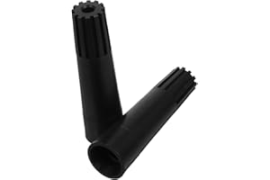 Outanaya 2pcs Telescopic Pole Adapter Pole Adapter Mount Broom Handle End Cap Mop Handle End Plastic Black