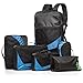 Artree Luggage Organizer Set - 2 in 1 Travel Backpack - 6 Piece (Blue-Black)
