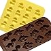 IHUIXINHE Food Grade Silicone Non-Stick Ice Cube Mold, Jelly, Biscuits, Chocolate, Candy, Cupcake Baking Mould, Muffin Pan (Duck & Dinosaur 2PCS)