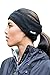Noosa Life | Ponytail Headband | 3 Colors | Warm Fleece for Outdoor Sports and Fitness | Ear Warmer & Sweatband | Super Sweat Absorbent | Perfect for Running or Yoga,Black