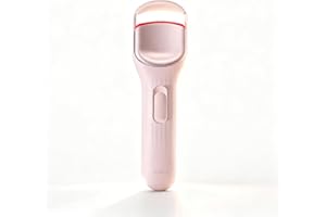 HEBECA Heated Eyelash Curler, 8s Fast Heat Up, Dual Temperature Modes 149°F /167°F, Rechargeable 600mAh Battery, 24h Long Lasting, 1.5 Inch Wide Safe Silicone Pad Compact Travel Lash Curler Pink