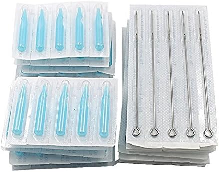 Dermasoft 100 Piece Tattoo Needles +100 Small Tips