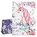 Hi Space Unicorn Case for iPad 9.7, Pink Rose Flower Folio Stand Tablet Smart Case Cover Auto Sleep Wakeup Function foriPad 5th/6th Gen for iPad Air 1/2 2017 2018