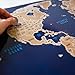 Large Scratch Off World Map Poster with US States & 208 Flags - (34.5