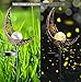 Garden Solar Lights Outdoor Decorations Lawn Ornaments Moon Crackle Glass Globe Solar Stake Light IP64 Waterproof Solar Powered Stake Lights for Garden Patio Backyard Pathway