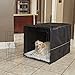 MidWest Homes for Pets Large Dog Crate Cover, Black Polyester Privacy Kennel Cover Fits Most 42-inch Crates, Machine Washable, Reduces Barking & Chewing