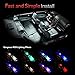 Car LED Strip Light, EJ’s SUPER CAR 4pcs 36 LED Multi-color Car Interior Lights Under Dash Lighting Waterproof Kit with Multi-Mode Change and Wireless Remote Control, Car Charger Included,DC 12V…thumb 4