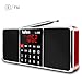 LEFON Multifunction Digital AM FM Radio Bluetooth Media Speaker MP3 Music Player Support TF Card / USB Disk with LED Screen Display and Setting Timing Shutdown Function ( Red-Upgraded Version )