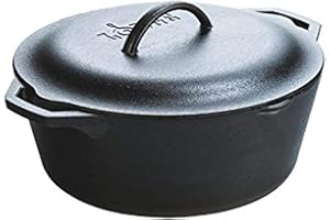 Lodge Cast Iron Serving Pot Dutch Oven with Dual Handles, Pre-Seasoned, 7-Quart,Black