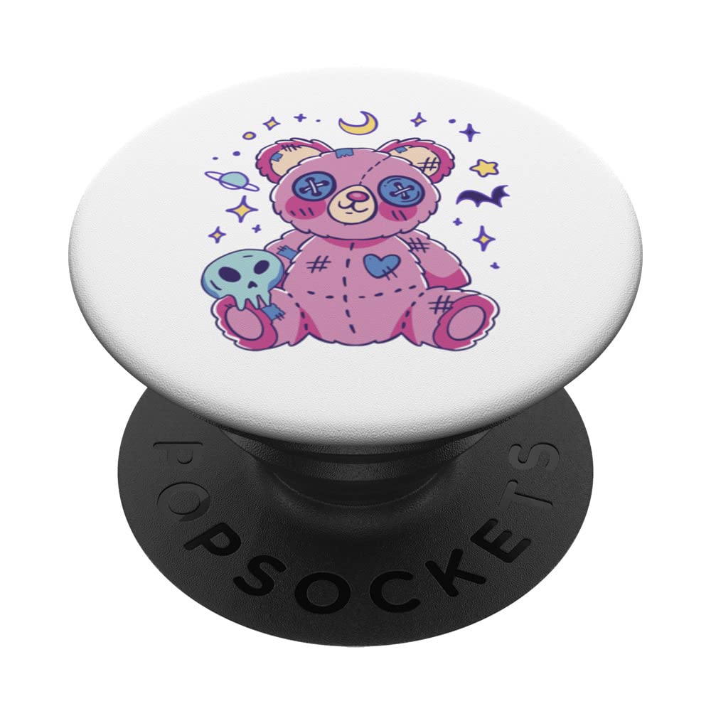 Pastel Goth Teddy Bear Kawaii Gothic PopSockets Swappable PopGrip