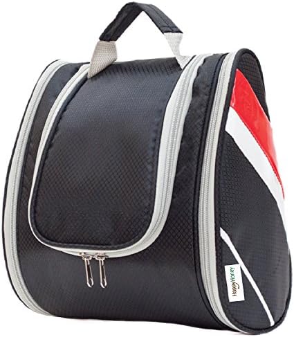 Large Makeup Travel Bag/ Hanging Toiletry Organizer/ Water Resistant With Sturdy Mesh And Elastic Pockets- Large Capacity- Best for Men, Women- Multiple Compartments, Luggage-Friendly Toiletries Case