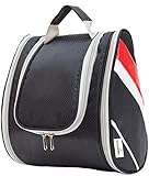 Large Makeup Travel Bag/ Hanging Toiletry Organizer/ Water Resistant With Sturdy Mesh And Elastic Pockets- Large Capacity- Best for Men, Women- Multiple Compartments, Luggage-Friendly Toiletries Case