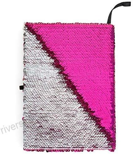 A Little Swag Reversible Sequins Diary Journal Notebook for School Kids/College Girls (Purple)