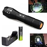 [Lightning Deals Price] Linternas, Mostsola 3500 Lumen 5 Modos Cree XML-T6 Alta Potencia LED Zoomable Linternas + Charger + 18650 Battery (Torch + 18650 Battery + Charger)