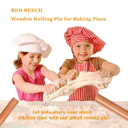 Wooden Rolling Pin for Baking Pizza making, Professional Dough Roller Rolling Pins Wood, 15-3/4-Inch by 1-1/4 Inch, Beech Wood for Baking Pizza, Clay, pasta, Cookies, Roller Pins Baking (RollingPin)