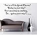 Witkey Dr Seuss You're Off to Great Places. Wall Vinyl Sticker Decals Quote Saying Decor Art Bedroom Design Mural