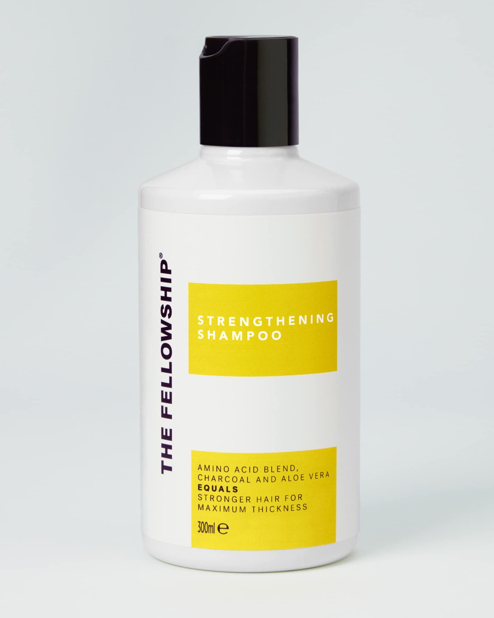 The Fellowship's Charcoal & Aloe Vera Strengthening Shampoo - Natural & Vegan - High Performance Men's Grooming - Made In England - 300ml