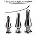 Updated Fetish Butt Anal Sex Toys, Bestimulus 3Pcs Stainless Steel Anal Butt Plugs Personal Massager for Sex Games (3 Colors)thumb 1