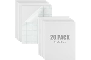 DAJAVE 20 Pack 11x14 Self Adhesive Foam Board 3/16 Thick Foam Poster Board, White Foam Sheets Foam Core Board for Picture Cra