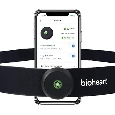 Biotricity Bioheart | 24/7 Continuous Heart Monitor | No Prescription Needed | Smart Wearable | Chest Strap | One Month Subscription Included (Medium)