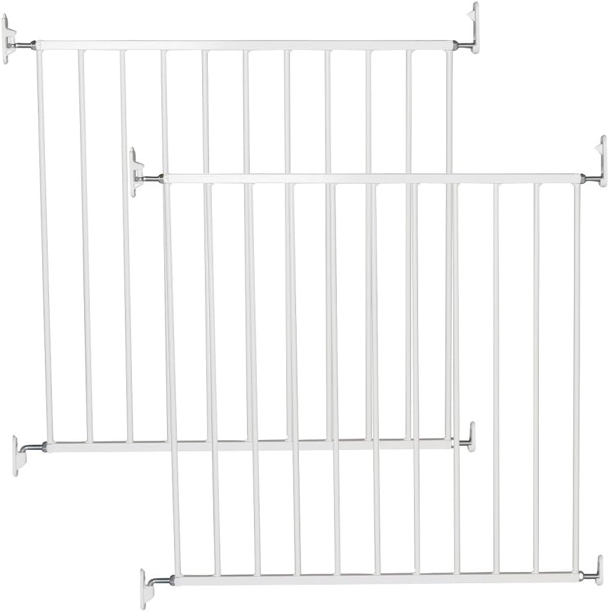 2X BabyDan No Trip Screw Mounted Gate White - Multi Buy Discount