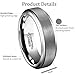 Tungsten Ring Mens Wedding Band 4mm/6mm/8mm Black/Rose Gold Plated Matte Finish Brushed Polish/Beveled/Edge Comfort Fit