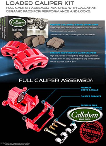 CCK11205 [2] FRONT Premium Loaded OE Caliper Assembly Set + Quiet Low Dust Ceramic Brake Pads - Thumbnail 5