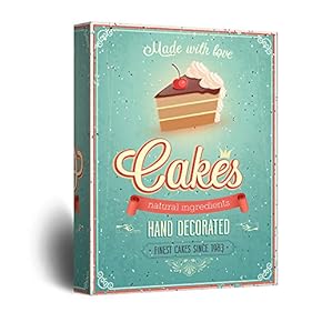 Canvas Wall Art - Cake Concept Hand Drawn Art - Giclee Print Gallery Wrap Modern Home Art Ready to Hang - 12x18 inches