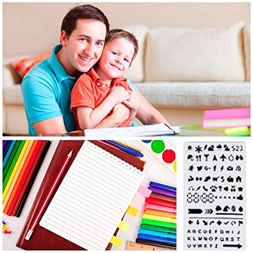 6 Plastic+Notebook+Scrapbook+Stencils+Templates