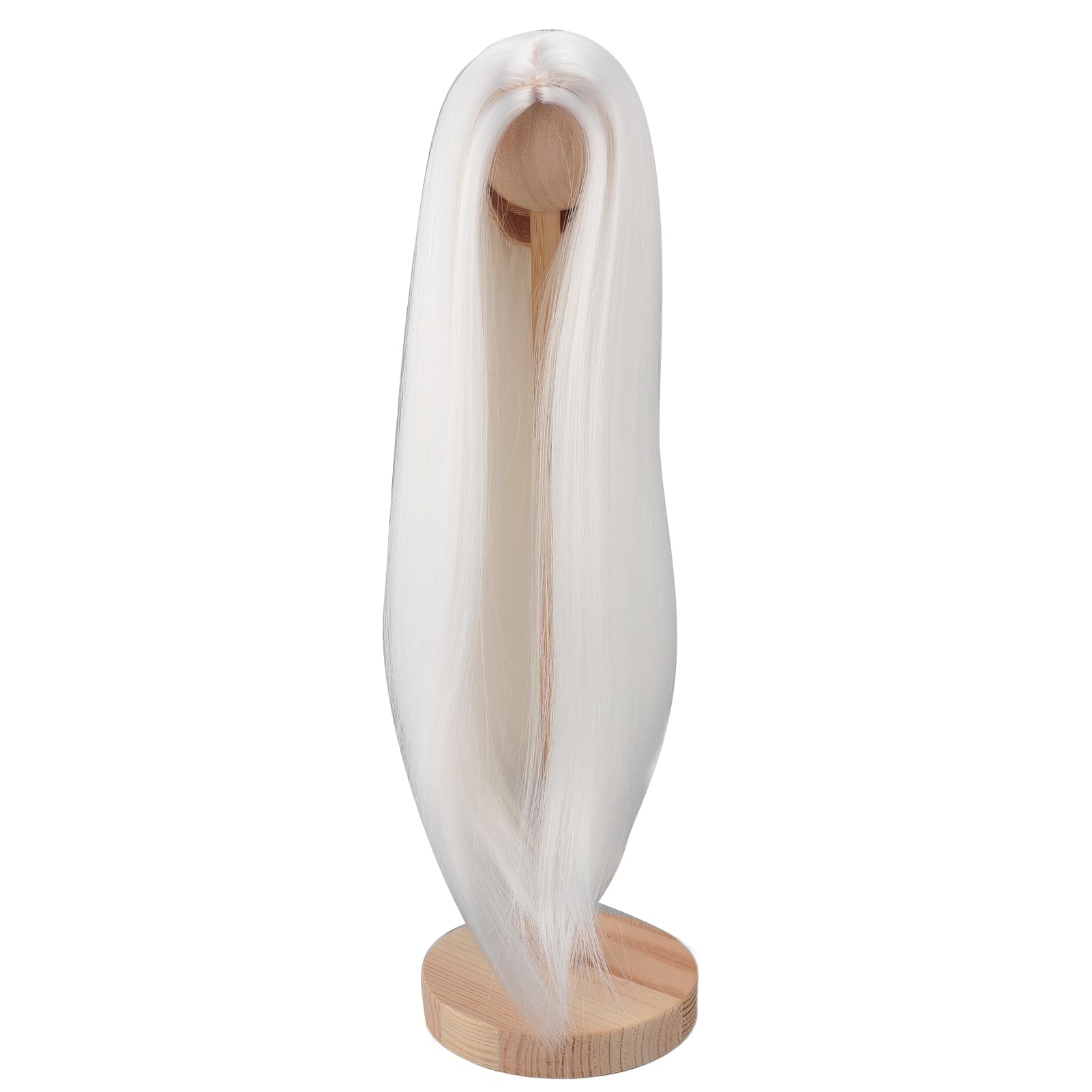 Photo 1 of ZIZEV Doll Wig, High Temperature Silk Beautiful and Soft 1/4 Ball Jointed Doll Wig for Playing (White)