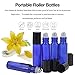 Glass Roller Bottles - 10ml, 24 Pack, Cobalt blue by Mavogel, Stainless Steel Roller Balls, Essential Oil Opener, Bottle Brush, Droppers, Funnel, and Labels Included